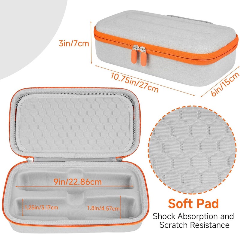 LEFORZ Wireless Microphone Case Compatible with JBL PartyBox Wireless Mic - 2X Digital Wireless Microphones,Protable Mic Travel Bag Storage Box for Receivers,Adapters,AA Batteries,Charger,Grey(Box Only) - Image 2